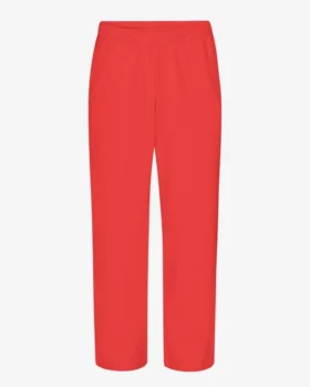 Pantalones de chándal orgánicos de corte recto - Rojo mandarina