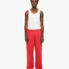 Pantalones de chándal orgánicos de corte recto - Rojo mandarina