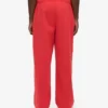 Pantalones de chándal orgánicos de corte recto - Rojo mandarina