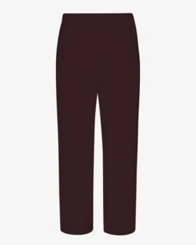 Pantalones de chándal orgánicos de corte recto - Rojo sangre