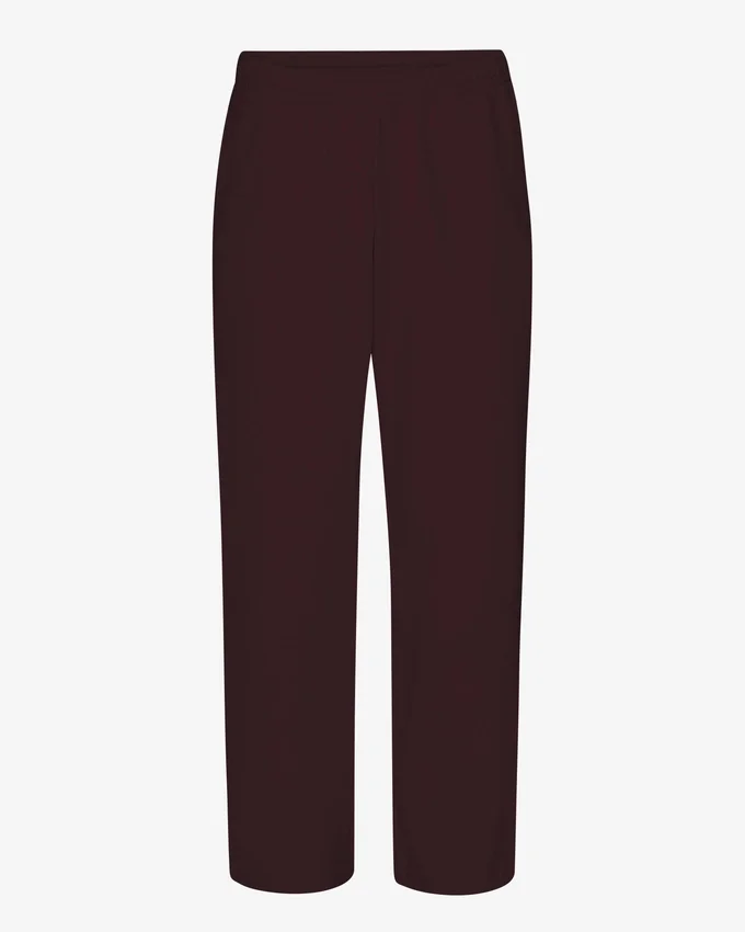 Pantalones de chándal orgánicos de corte recto - Rojo sangre