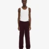 Pantalones de chándal orgánicos de corte recto - Rojo sangre