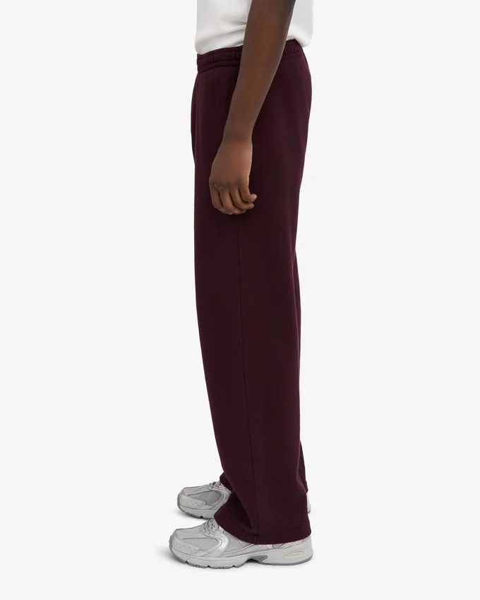 Pantalones de chándal orgánicos de corte recto - Rojo sangre