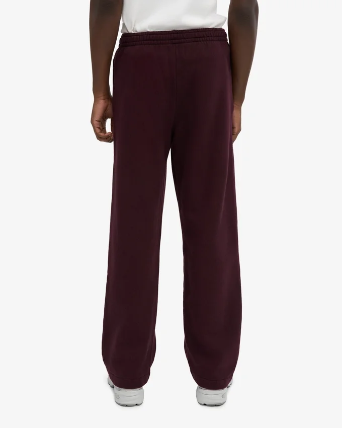 Pantalones de chándal orgánicos de corte recto - Rojo sangre