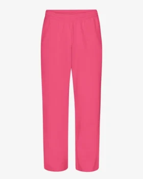 Pantalones de chándal orgánicos de corte recto - Rosa chicle