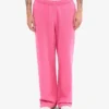 Pantalones de chándal orgánicos de corte recto - Rosa chicle