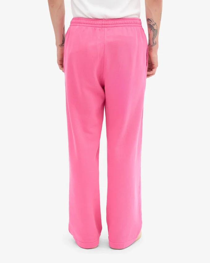 Pantalones de chándal orgánicos de corte recto - Rosa chicle