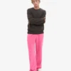 Pantalones de chándal orgánicos de corte recto - Rosa chicle