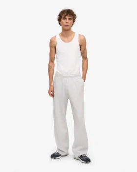 Pantalones de chándal orgánicos de corte recto – Snow Melange