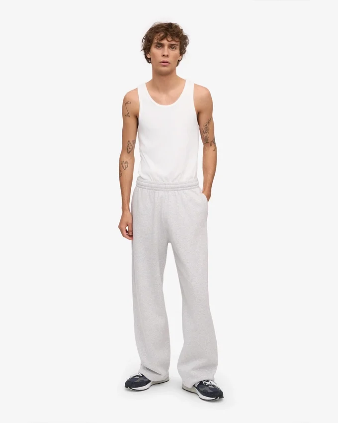 Pantalones de chándal orgánicos de corte recto - Snow Melange