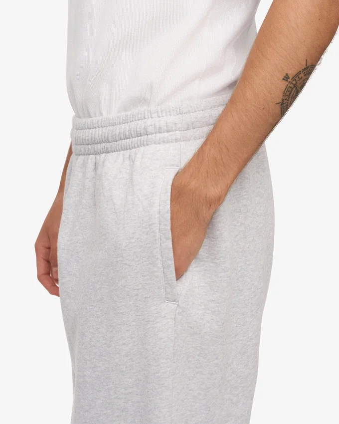 Pantalones de chándal orgánicos de corte recto - Snow Melange