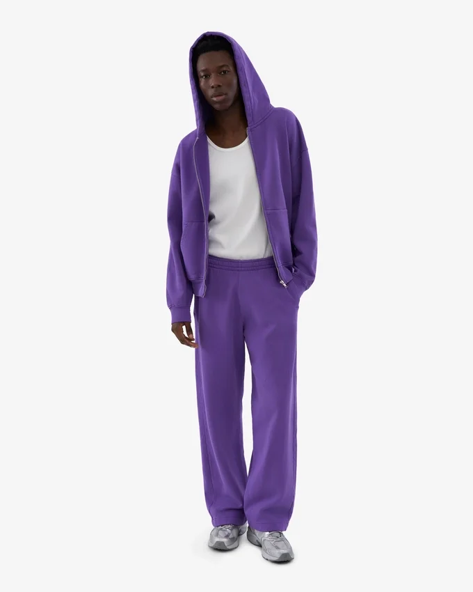 Pantalones de chándal orgánicos de corte recto - Ultravioleta