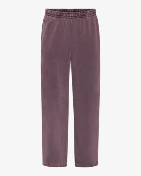 Pantalones de chándal orgánicos de corte recto - Uva descolorida