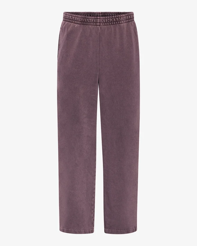 Pantalones de chándal orgánicos de corte recto - Uva descolorida