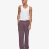 Pantalones de chándal orgánicos de corte recto - Uva descolorida
