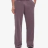Pantalones de chándal orgánicos de corte recto - Uva descolorida