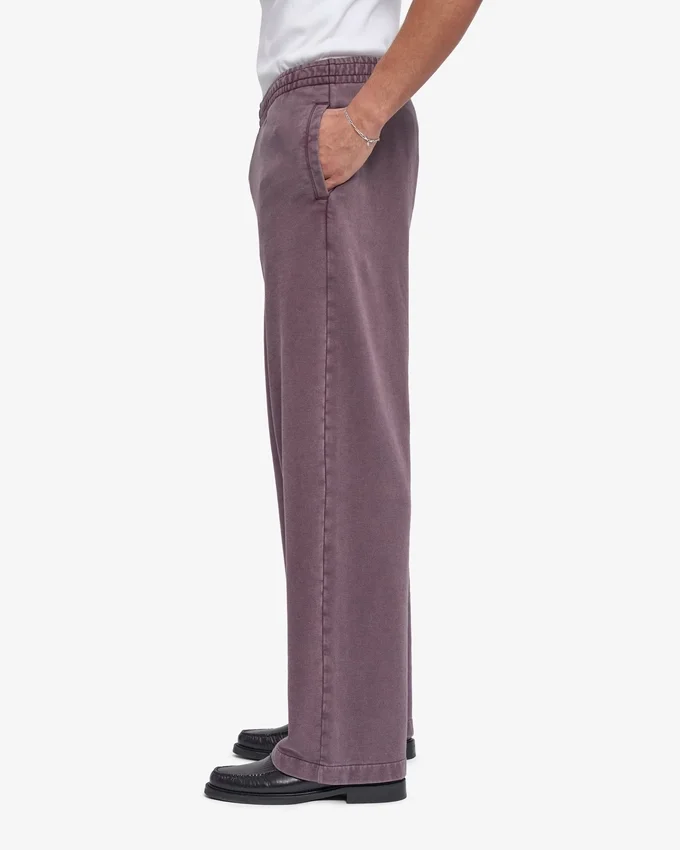 Pantalones de chándal orgánicos de corte recto - Uva descolorida
