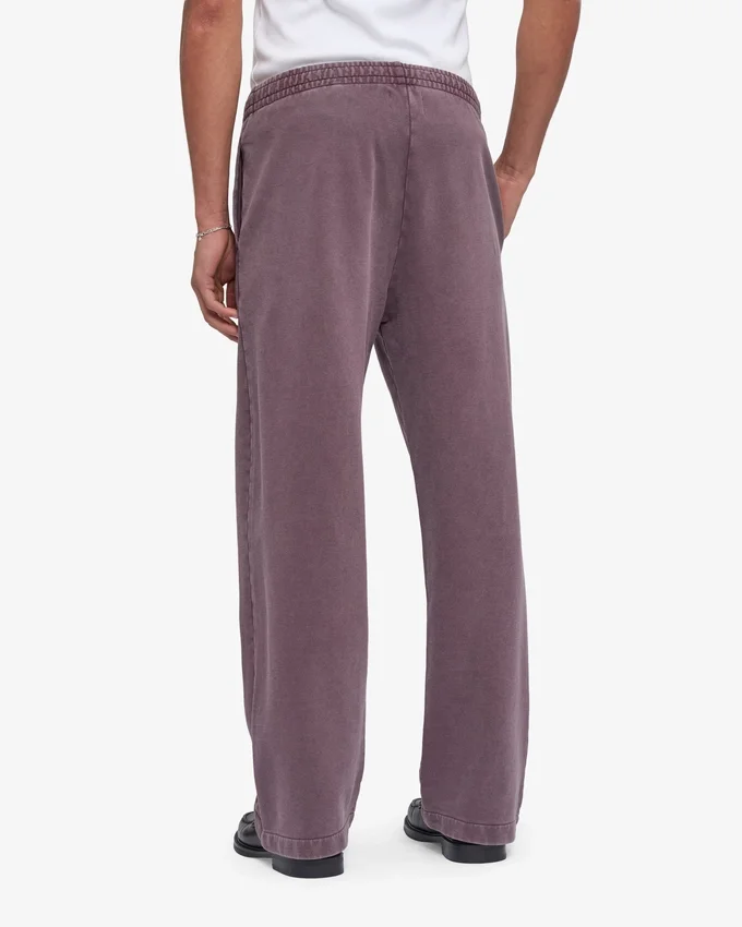 Pantalones de chándal orgánicos de corte recto - Uva descolorida