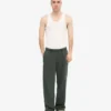 Pantalones de chándal orgánicos de corte recto - Verde bosque