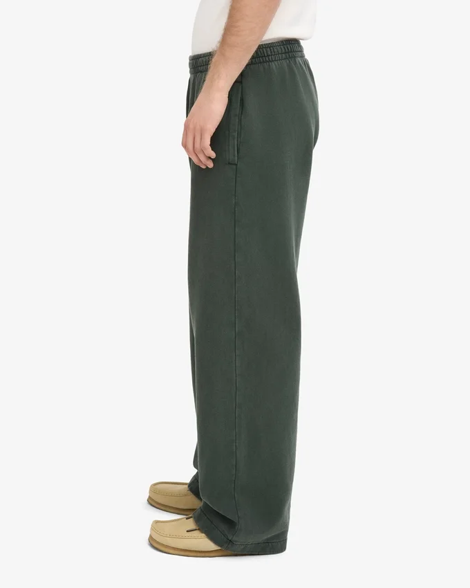 Pantalones de chándal orgánicos de corte recto - Verde bosque