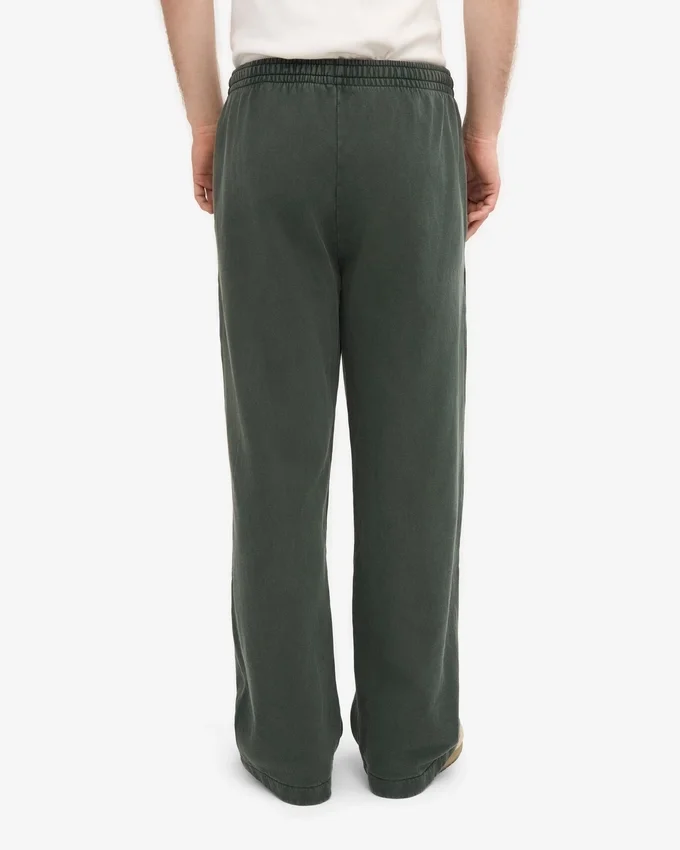 Pantalones de chándal orgánicos de corte recto - Verde bosque