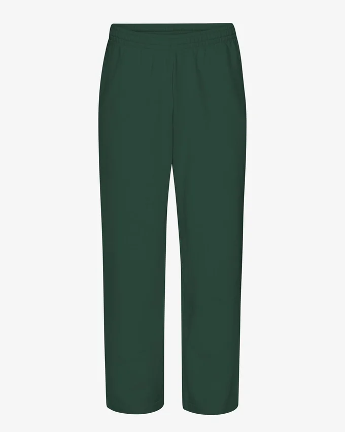 Pantalones de chándal orgánicos de corte recto - Verde esmeralda