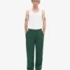 Pantalones de chándal orgánicos de corte recto - Verde esmeralda