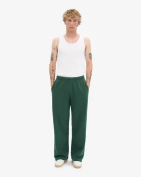 Pantalones de chándal orgánicos de corte recto – Verde esmeralda