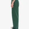 Pantalones de chándal orgánicos de corte recto - Verde esmeralda