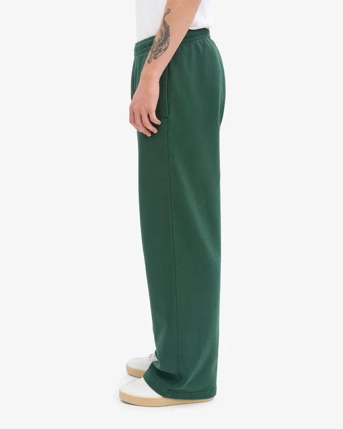 Pantalones de chándal orgánicos de corte recto - Verde esmeralda