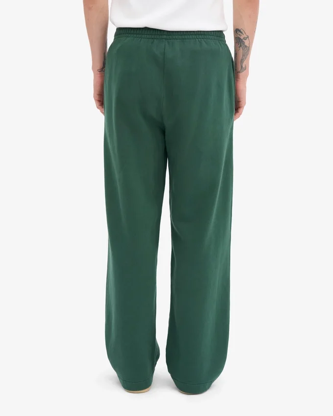 Pantalones de chándal orgánicos de corte recto - Verde esmeralda