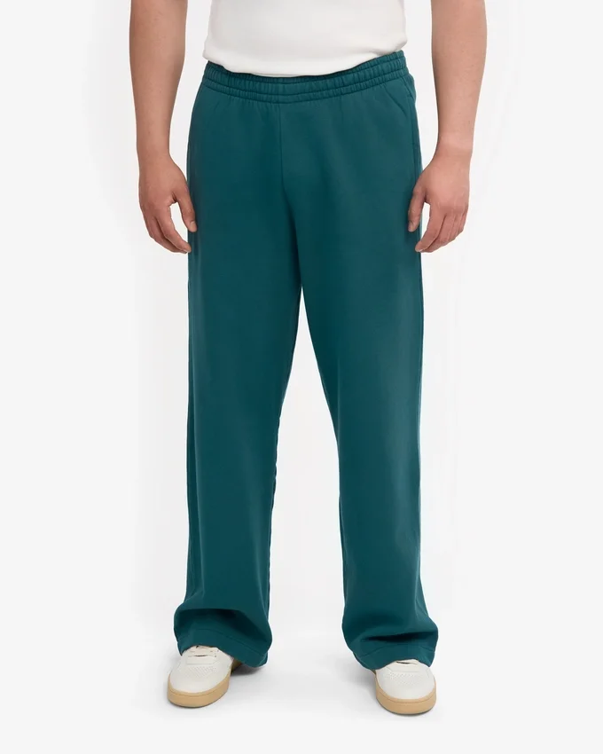 Pantalones de chándal orgánicos de corte recto - Verde océano