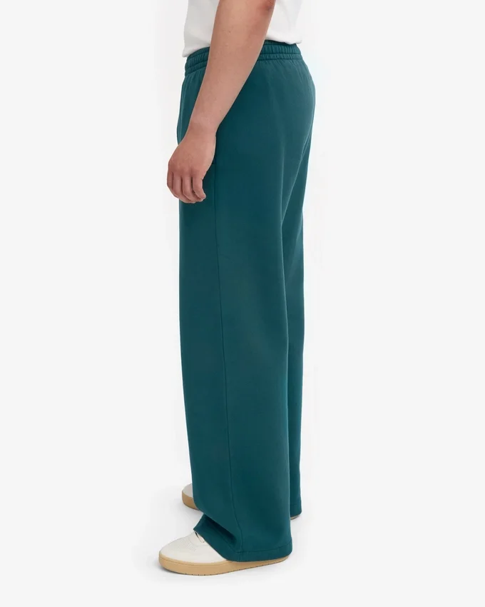 Pantalones de chándal orgánicos de corte recto - Verde océano
