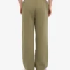 Pantalones de chándal orgánicos de corte recto - Verde oliva polvoriento
