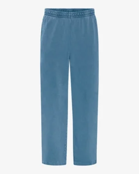 Pantalones de chándal orgánicos de pierna recta - Índigo descolorido