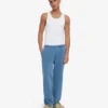 Pantalones de chándal orgánicos de pierna recta - Índigo descolorido