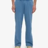 Pantalones de chándal orgánicos de pierna recta - Índigo descolorido