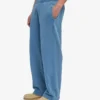 Pantalones de chándal orgánicos de pierna recta - Índigo descolorido