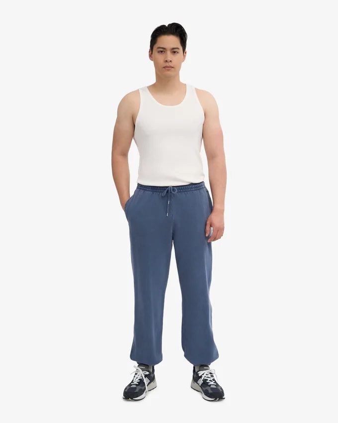 Pantalones de chándal orgánicos holgados - Azul Neptuno