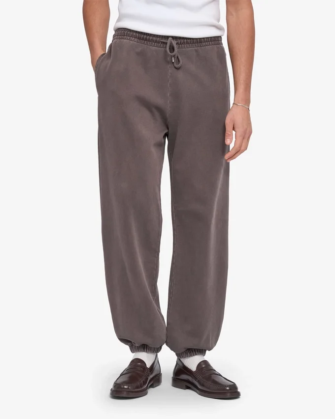 Pantalones de chándal orgánicos holgados - Barro descolorido
