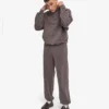 Pantalones de chándal orgánicos holgados - Barro descolorido