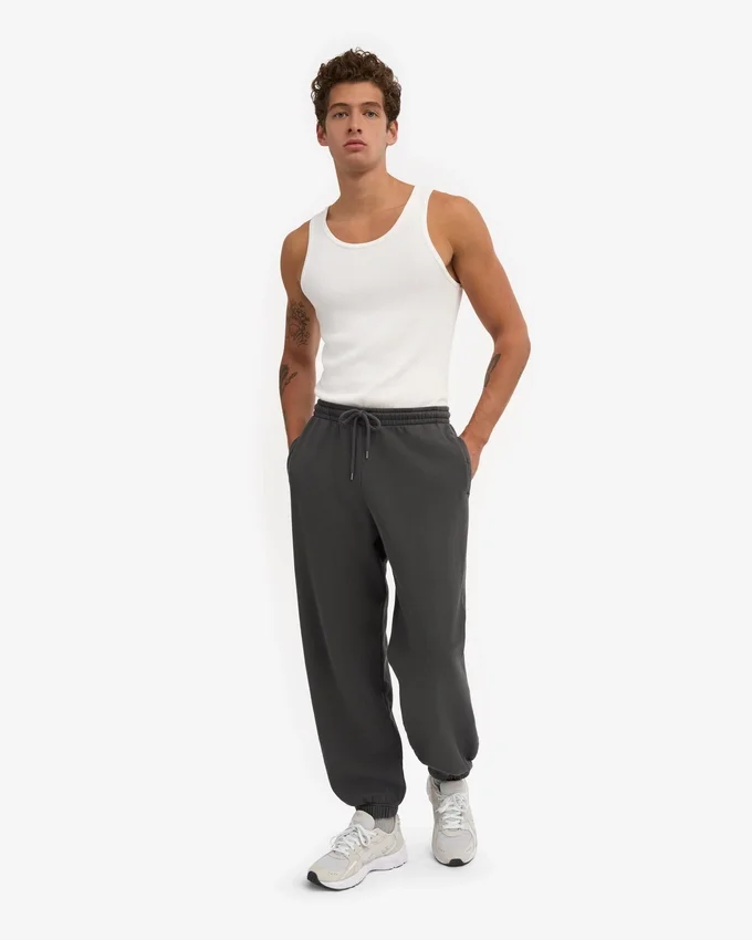 Pantalones de chándal orgánicos holgados - Gris lava