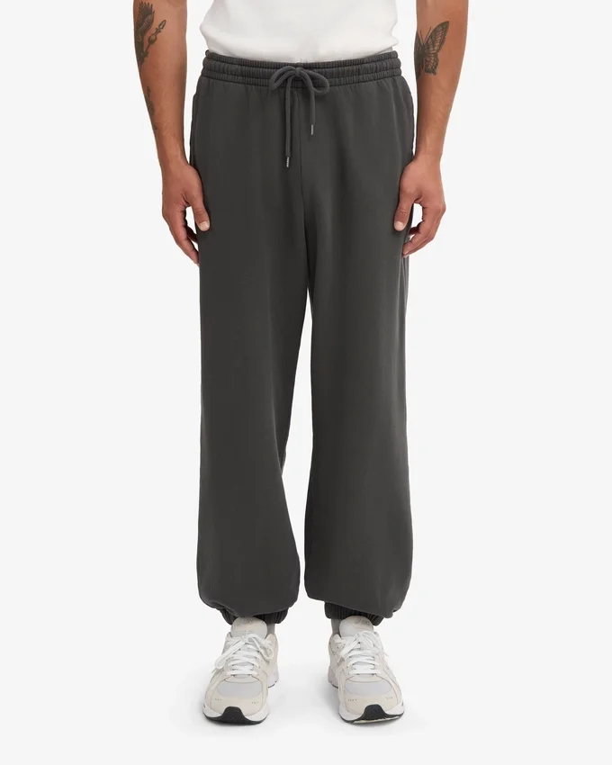 Pantalones de chándal orgánicos holgados - Gris lava