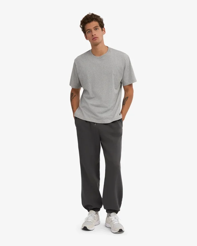 Pantalones de chándal orgánicos holgados - Gris lava