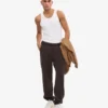 Pantalones de chándal orgánicos - Marrón café