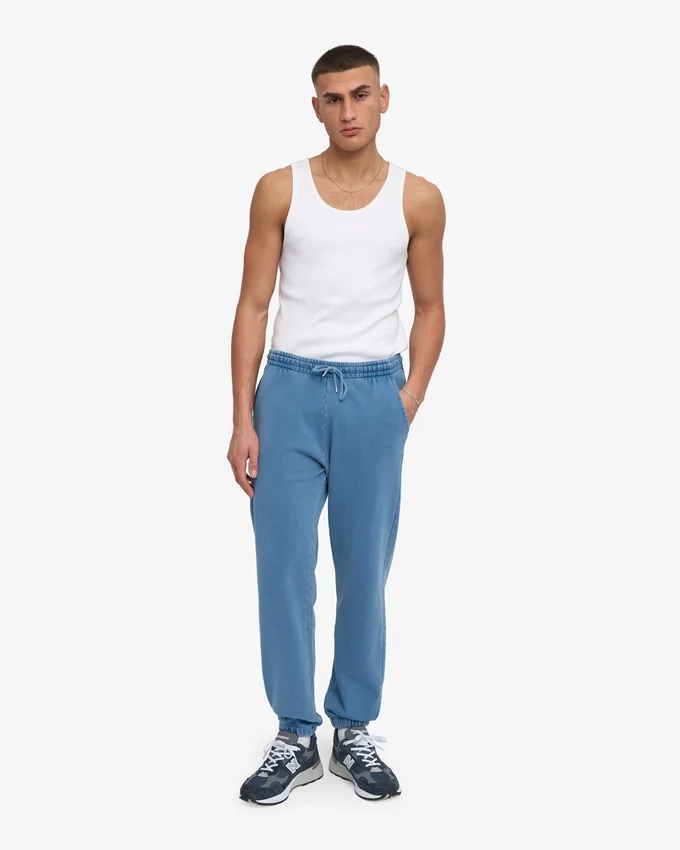 Pantalones de chándal orgánicos - Índigo descolorido