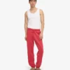 Pantalones de chándal orgánicos - Rojo descolorido