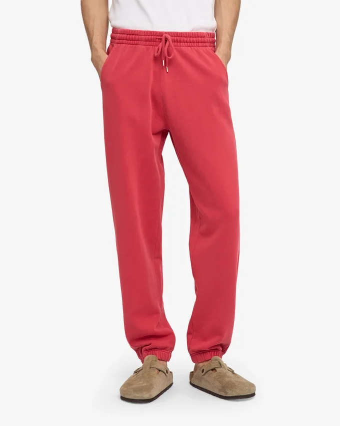 Pantalones de chándal orgánicos - Rojo descolorido