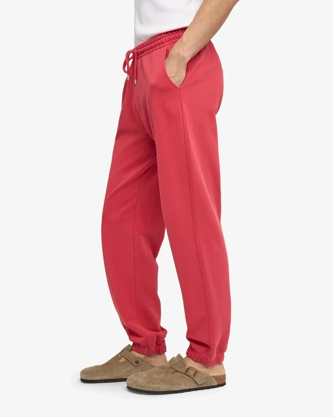 Pantalones de chándal orgánicos - Rojo descolorido