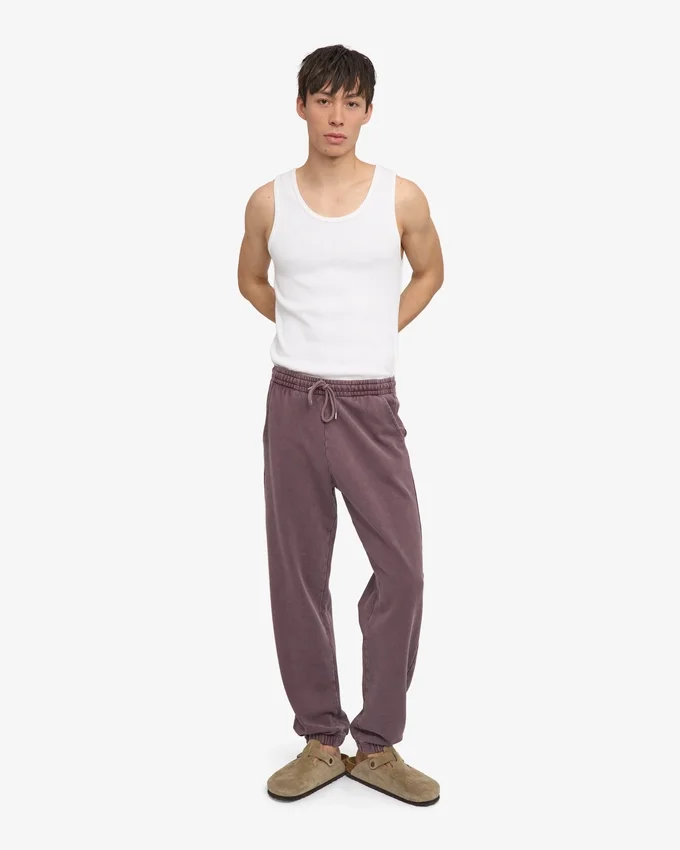Pantalones de chándal orgánicos - Uva descolorida